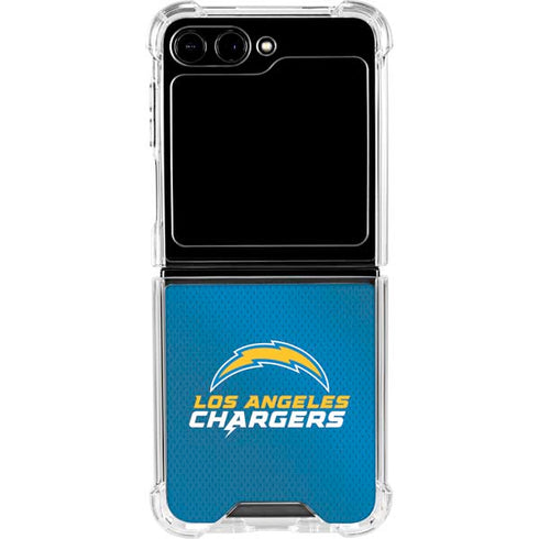 NFL Los Angeles Chargers Team Jersey Galaxy Z Flip6 Clear Case